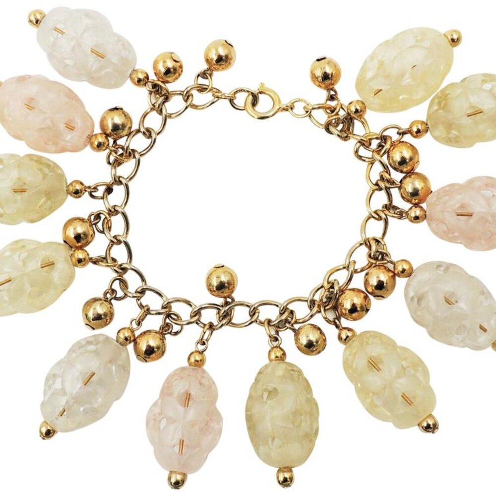 Vintage 1960s Napier Pastel Charm Bracelet